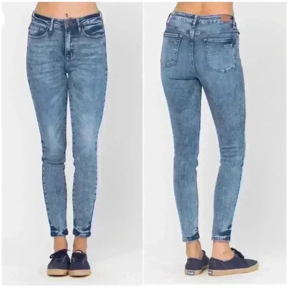 Judy Blue Denim - Judy Blue Size 14w Acid Wash Skinny Jeans Style # JB88155